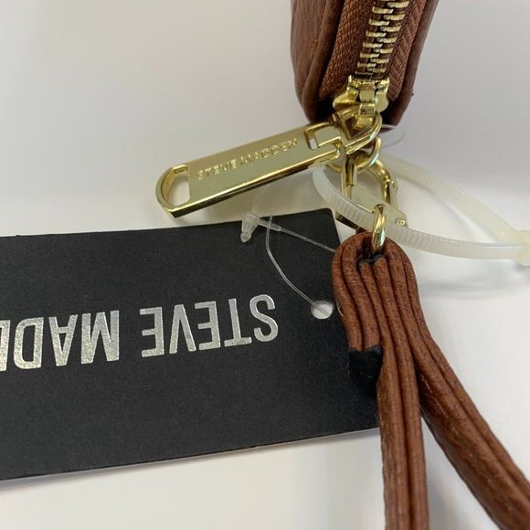 Steve Madden Cognac Zip Around Wristlet / Wallet / Clutch - Picture 5 of 7